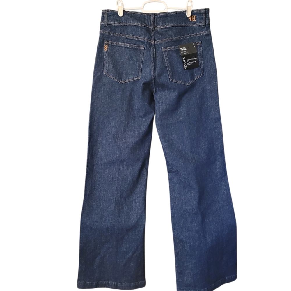 NWT PAIGE Leenah slim wide leg high waist jeans - 31.         A2 - Picture 8 of 12